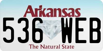 AR license plate 536WEB