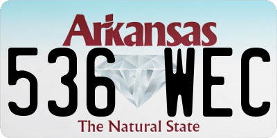 AR license plate 536WEC