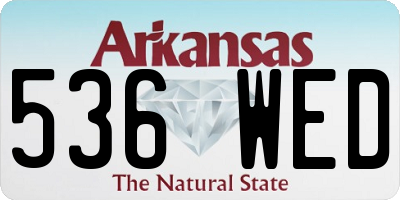 AR license plate 536WED