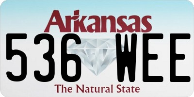 AR license plate 536WEE