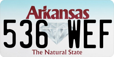 AR license plate 536WEF