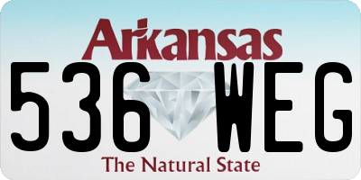 AR license plate 536WEG