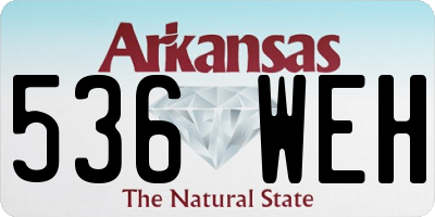 AR license plate 536WEH
