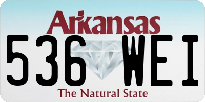 AR license plate 536WEI