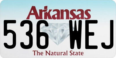 AR license plate 536WEJ