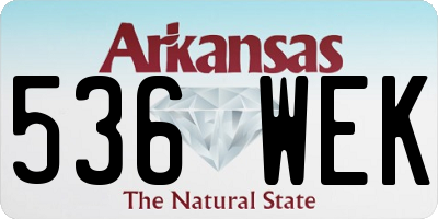 AR license plate 536WEK