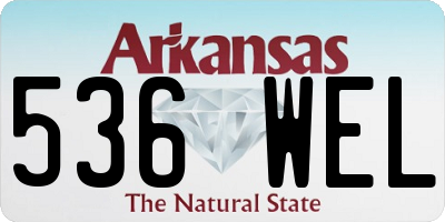 AR license plate 536WEL