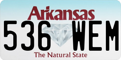 AR license plate 536WEM