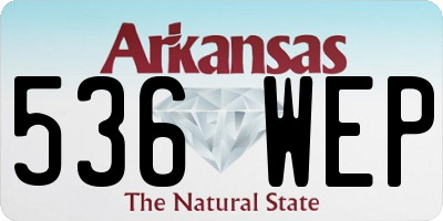 AR license plate 536WEP