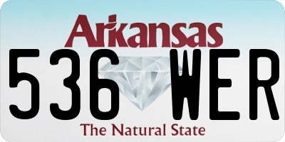 AR license plate 536WER