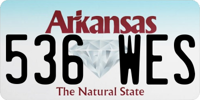 AR license plate 536WES