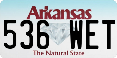 AR license plate 536WET