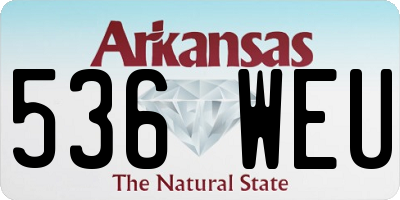 AR license plate 536WEU