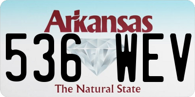 AR license plate 536WEV