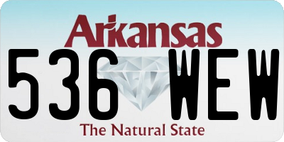 AR license plate 536WEW