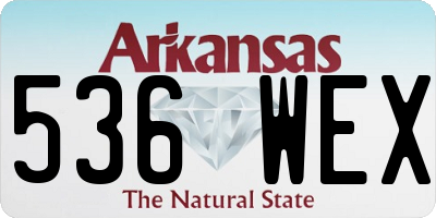 AR license plate 536WEX