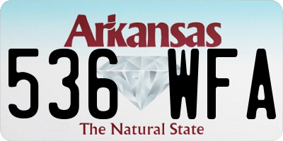 AR license plate 536WFA