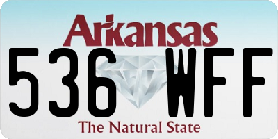 AR license plate 536WFF