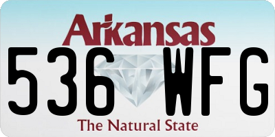 AR license plate 536WFG