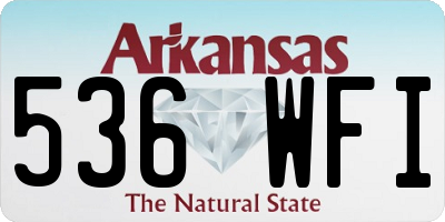 AR license plate 536WFI