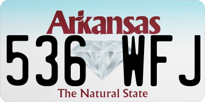 AR license plate 536WFJ