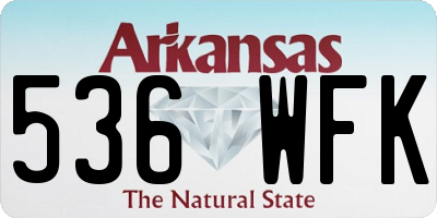 AR license plate 536WFK