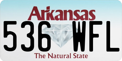 AR license plate 536WFL