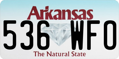 AR license plate 536WFO