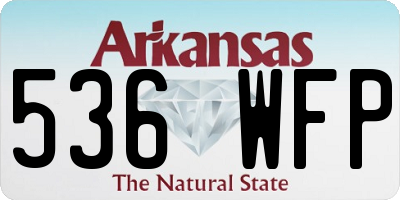 AR license plate 536WFP