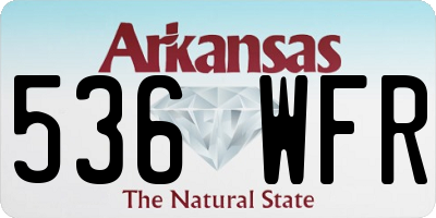 AR license plate 536WFR
