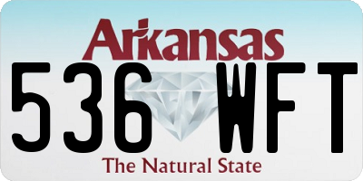 AR license plate 536WFT