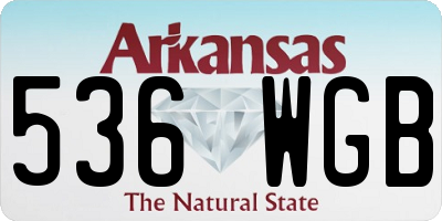 AR license plate 536WGB
