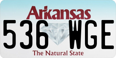 AR license plate 536WGE
