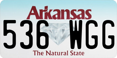 AR license plate 536WGG