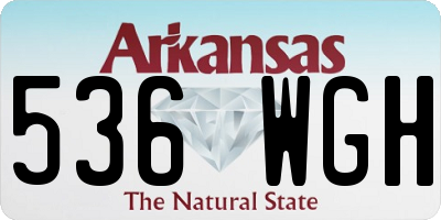 AR license plate 536WGH