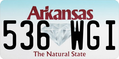 AR license plate 536WGI