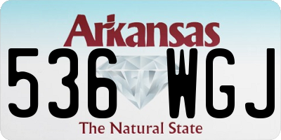 AR license plate 536WGJ