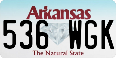 AR license plate 536WGK