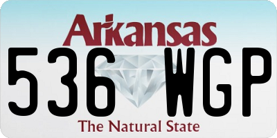 AR license plate 536WGP