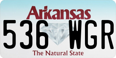 AR license plate 536WGR