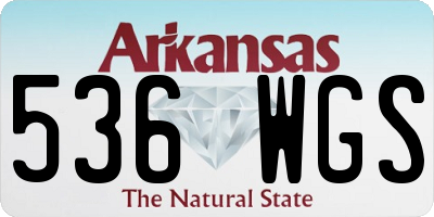 AR license plate 536WGS