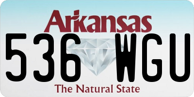 AR license plate 536WGU