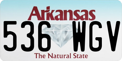 AR license plate 536WGV