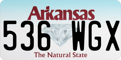 AR license plate 536WGX