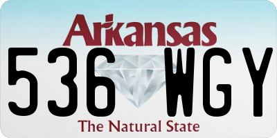 AR license plate 536WGY