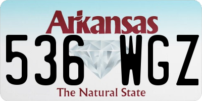 AR license plate 536WGZ