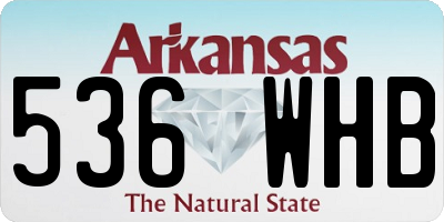 AR license plate 536WHB