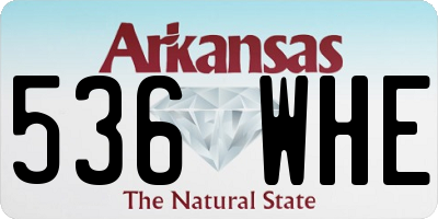 AR license plate 536WHE