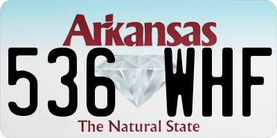 AR license plate 536WHF