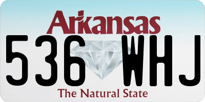 AR license plate 536WHJ